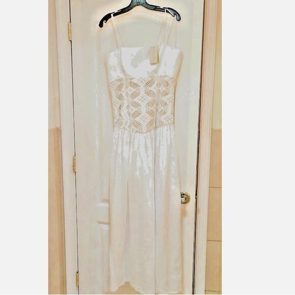 Silvia Tcherassi White Linen Pilar Maxi Gown, Size: MEDIUM - SOLD - Picture 14 of 15